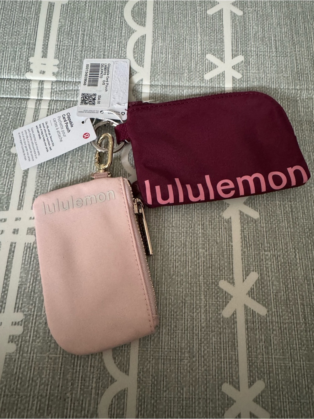 lululemon athletica Two-Piece Key Pouch Set - Light Pink & Deep Berry